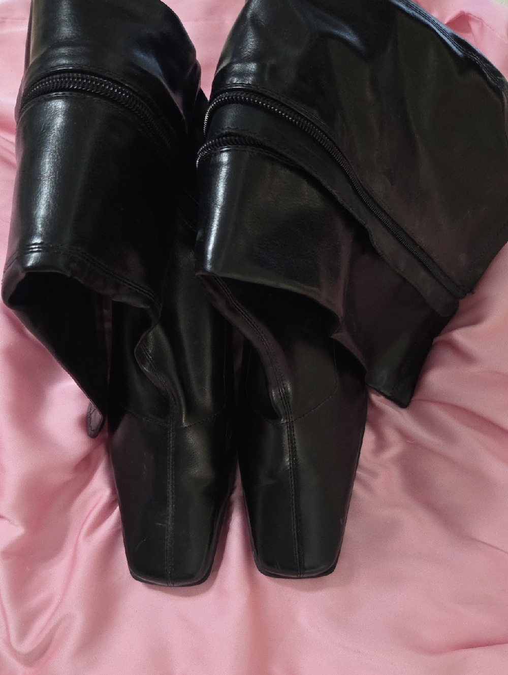 croft & barrow Black Over-the-Knee Square Toe Boots